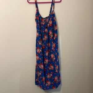 Island Planet small sundress blue floral Hawaiian boho